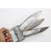 Dagger tiger scissor knife Steel Blade silver wire work sheath A 87